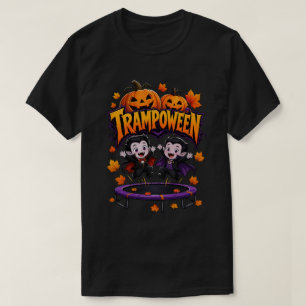 Camiseta Niños vampiros de Trampoween en trampolín de Hallo