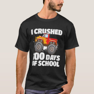 Camiseta Niños Varones 100º Día De Escuela Aplasté 100 Días