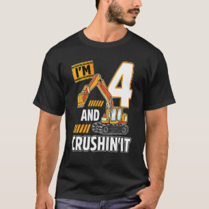 Camiseta Niños Vehículos de 4 años Construcción Excavator B