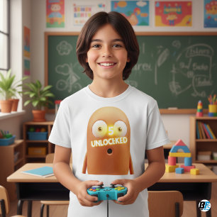 Camiseta Niños Video Gaming Nivel 5 Desbloqueado