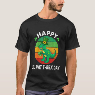 Camiseta Niños Vintage Happy St Pat Trex Day Dino Patricks 