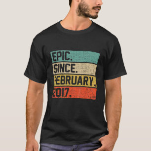 Camiseta Niños Vintage Niñas Niños 5 Cumpleaños Épico Desde