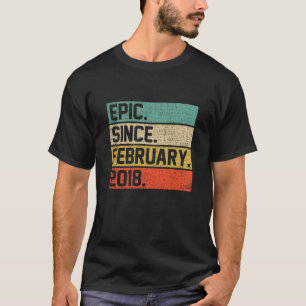Camiseta Niños Vintage Niños Chicas 4 Epic De Cumpleaños De