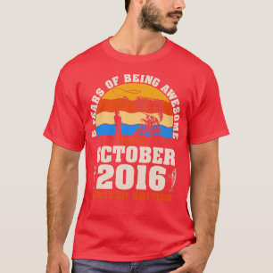 Camiseta Niños Vintage octubre 2016 6 años de edad Amante d