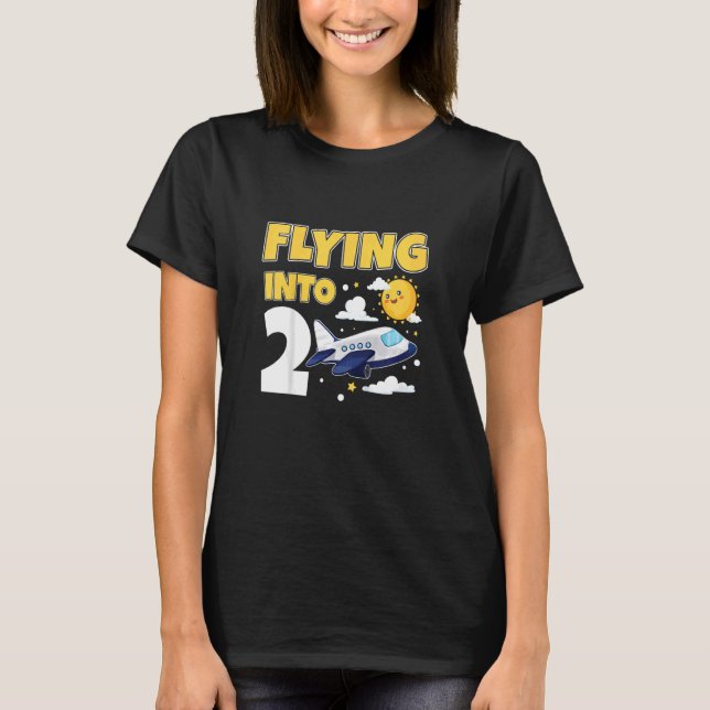 Camiseta Niños Volando En El Piloto De 2 Años 2B (Anverso)
