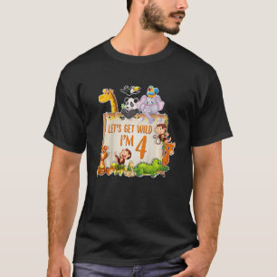 Camiseta Niños volvamos salvajes animales zoológicos de 4 a