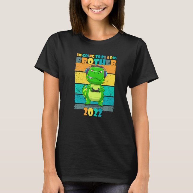 Camiseta Niños Voy A Ser Gran Hermano 2022 T Rex Gamin (Anverso)