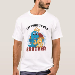 Camiseta Niños Voy a ser un gran hermano dinosaurio 2023
