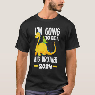 Camiseta Niños Voy a ser un gran hermano dinosaurio 2024