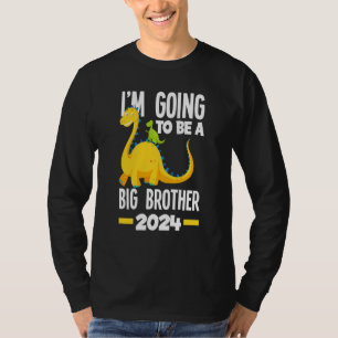 Camiseta Niños Voy a ser un gran hermano dinosaurio 2024