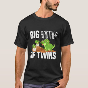Camiseta Niños Voy A Ser Un Hermano Mayor De Gemelos Dino D