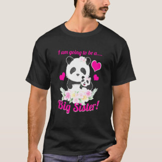 Camiseta Niños Voy a Ser una Hermana Mayor Panda Embarazo