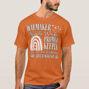 Camiseta Niños Waymaker Miracle Trabajan arcoiris, Christi