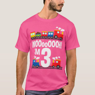 Camiseta Niños Woooooooh Cumpleaños de 3 trenes para niños