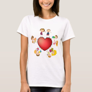 Camiseta Niños y corazón