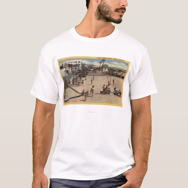 Camiseta Niños y mamáes en la playa atlética de Venecia (Anverso)