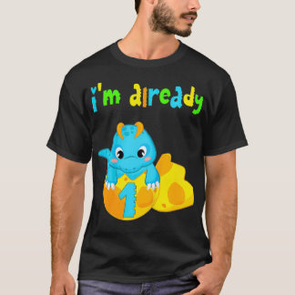 Camiseta Niños, ya tengo un año de juguetes de dinosaurio.