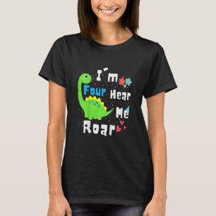 Camiseta Niños, yo soy cuatro años, me oigo hablar de los d