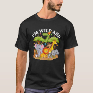 Camiseta Niños Yo Soy Salvaje Y Siete Tema Del Zoológico Sa