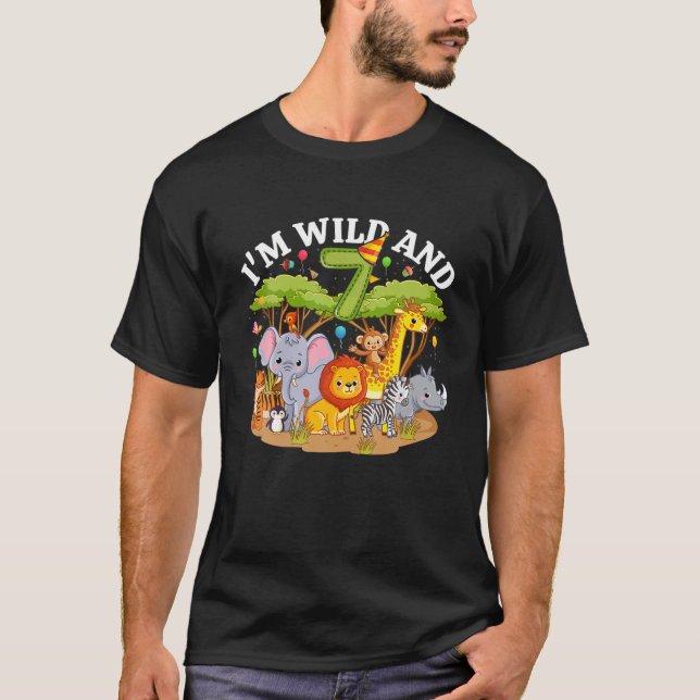 Camiseta Niños Yo Soy Salvaje Y Siete Tema Del Zoológico Sa (Anverso)
