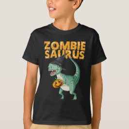 Camiseta Niños zombie saurus dinosaur T Rex Halloween