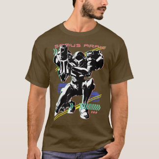Camiseta Nintendo Metroid Samus Aran Retro Neon Poster