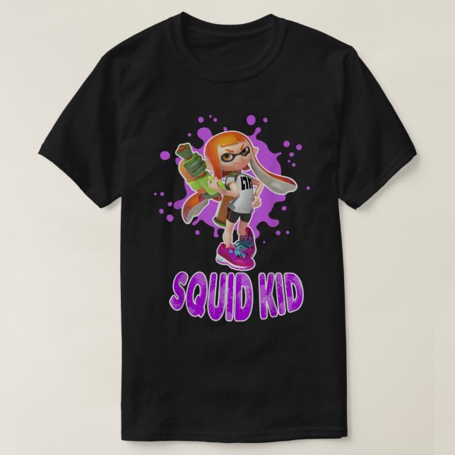 Camiseta Nintendo Splatoon Squid Kid Pink Splat Graphic T S (Diseño del anverso)