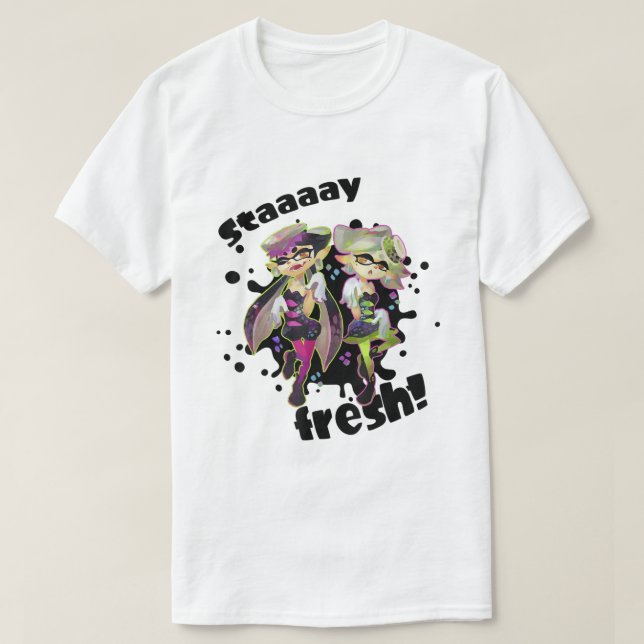 Camiseta Nintendo Splatoon Squid Sisters Stay Fresh Graphic (Diseño del anverso)