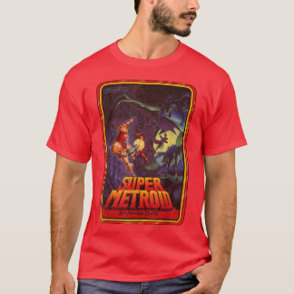 Camiseta Nintendo Super Metroid Kanji Estilo Poster Gráfico