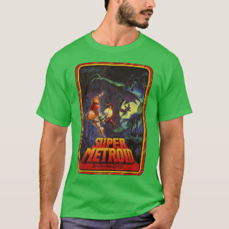 Camiseta Nintendo Super Metroid Kanji Estilo Poster Gráfico