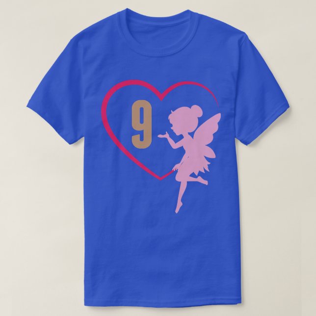Camiseta Ninth 9th Birthday Party Fairy Tale Girl Princess  (Diseño del anverso)