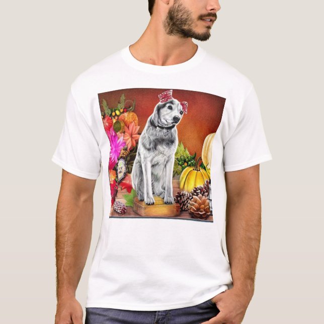 Camiseta Nipper, El Día de Acción de Gracias del Perro RCA (Anverso)