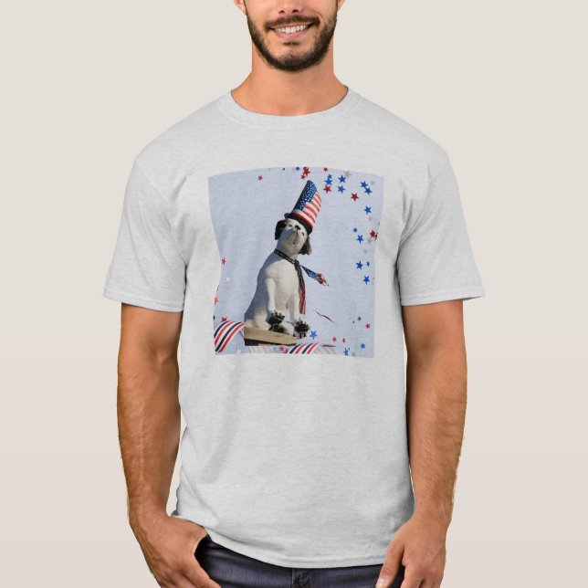 Camiseta Nipper, el Día de la Independencia del Perro RCa (Anverso)