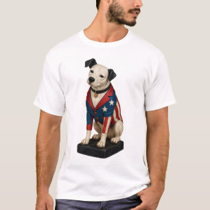 Camiseta Nipper RCA Victor Dog Art in American Flag Blazer