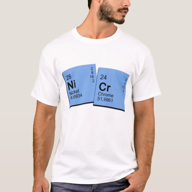 Camiseta níquel croma para fondo blanco (Anverso)