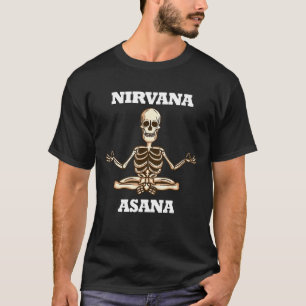 Camiseta Nirvana Asana Skeleton Meditación Energía