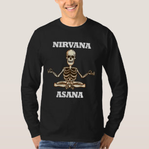 Camiseta Nirvana Asana Skeleton Meditación Energía