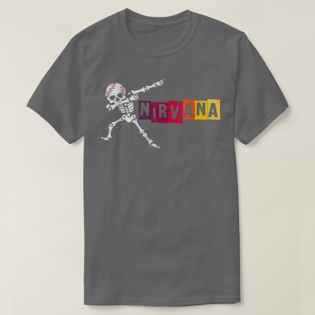 Camiseta nirvana dabbing skeleton  (Diseño del anverso)