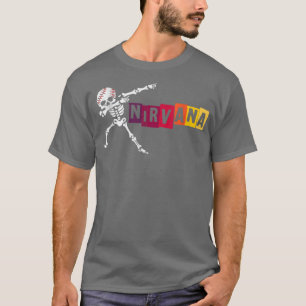 Camiseta nirvana dabbing skeleton