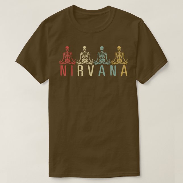 Camiseta nirvana Skeleton yoga (Diseño del anverso)
