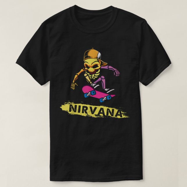 Camiseta Nirvanas Skateboard Skelton  (Diseño del anverso)