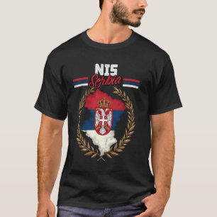 Camiseta Nis Serbia Viajes Bandera Serbia Mapa Srbija