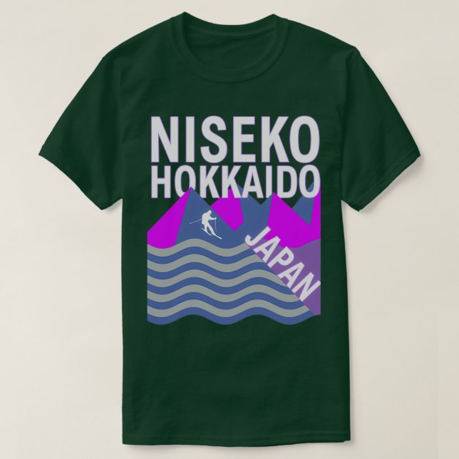 Camiseta Niseko Isla Hokkaido Estación de Esquí de Japón Sn (Diseño del anverso)