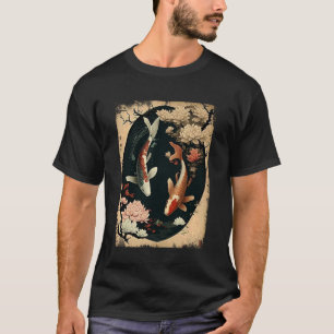 Camiseta Nishikigoi Koi Carpa Pez Arte Japonés Japón Cerezo