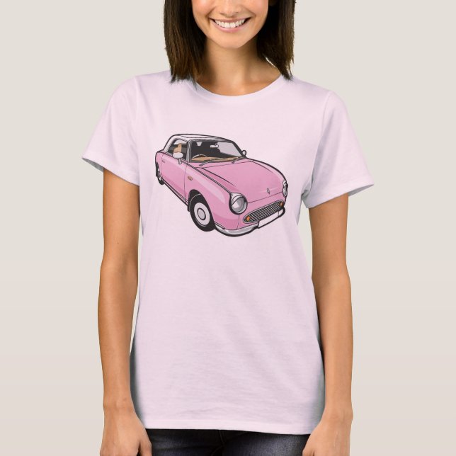 Camiseta Nissan Figaro Pink (Anverso)