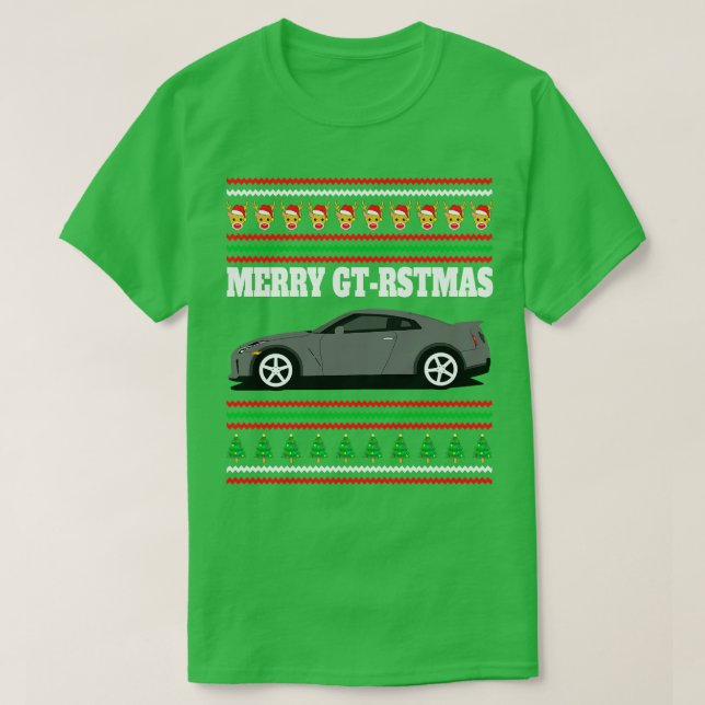 Camiseta Nissan GTR R35 Merry Gtrstmas (Diseño del anverso)