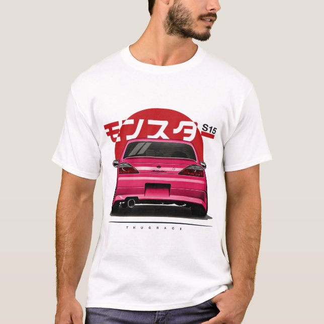 Camiseta Nissan Silvia S15 Spec R Aero SR20DET JDM Auto (Anverso)