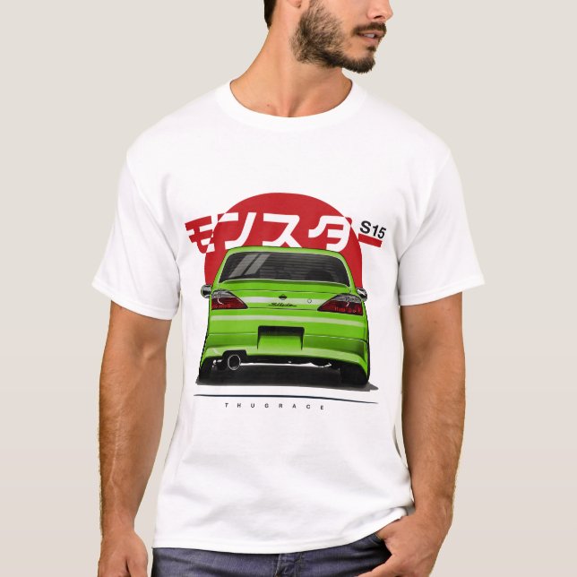 Camiseta Nissan Silvia S15 Spec R Aero SR20DET JDM Auto (Anverso)
