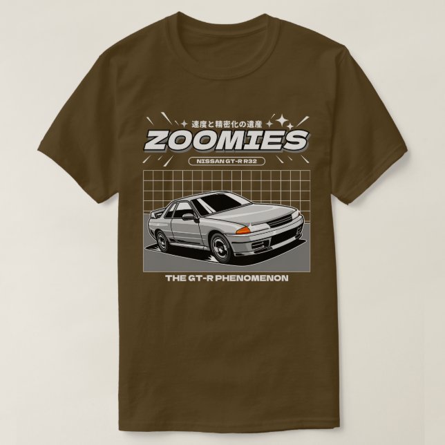 Camiseta Nissan Skyline GTR R32 (Diseño del anverso)