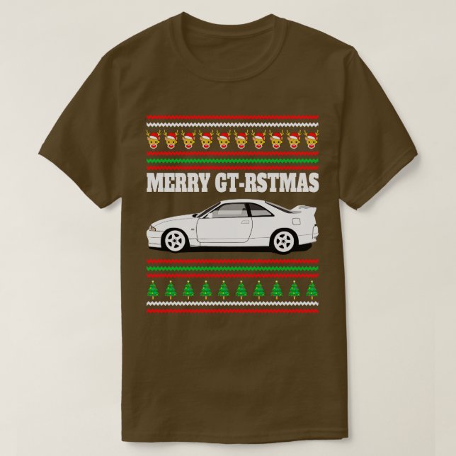 Camiseta Nissan Skyline GTR R33 Merry Gtrstmas (Diseño del anverso)